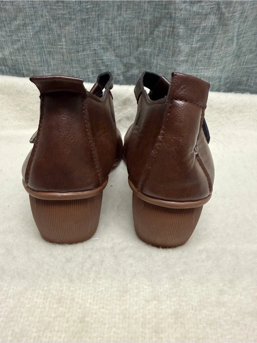 Women’s Brown Buckle Mary Jane Flats - Picture 3 of 4